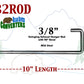 B2ROD Universal Exhaust Southern Hanger 3/8" Rod 90º J Hook Style 10"