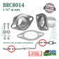 BRC8014 1 5/8" ID Universal QuickFix Exhaust Oval Flange Repair Pipe Kit Gasket