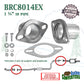 BRC8014EX 1 3/4" ID Universal QuickFix Exhaust Oval Flange Repair Pipe Kit Gasket