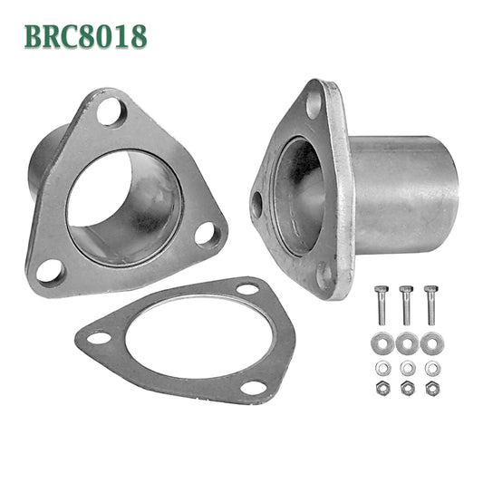 BRC8018 1 7/8" ID Universal QuickFix Exhaust Triangle Flange Repair Pipe Kit