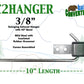 C2HANGER Exhaust Hanger Southern J Hook 3/8" 45º Rod w/ Rubber Grommet