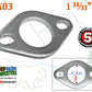 FX03 1 3/4" ID Flat Oval Two Bolt Exhaust Flange Fits 1.75" Pipe