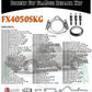 FX4050SKG 2 1/2" Triangle Exhaust Split Flange Kit For 2 1/4" OD Flared Y Pipe