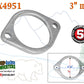 FX4951 3" ID Flat Oval Two Bolt Exhaust Flange Repair Replacement Fits 3" Pipe