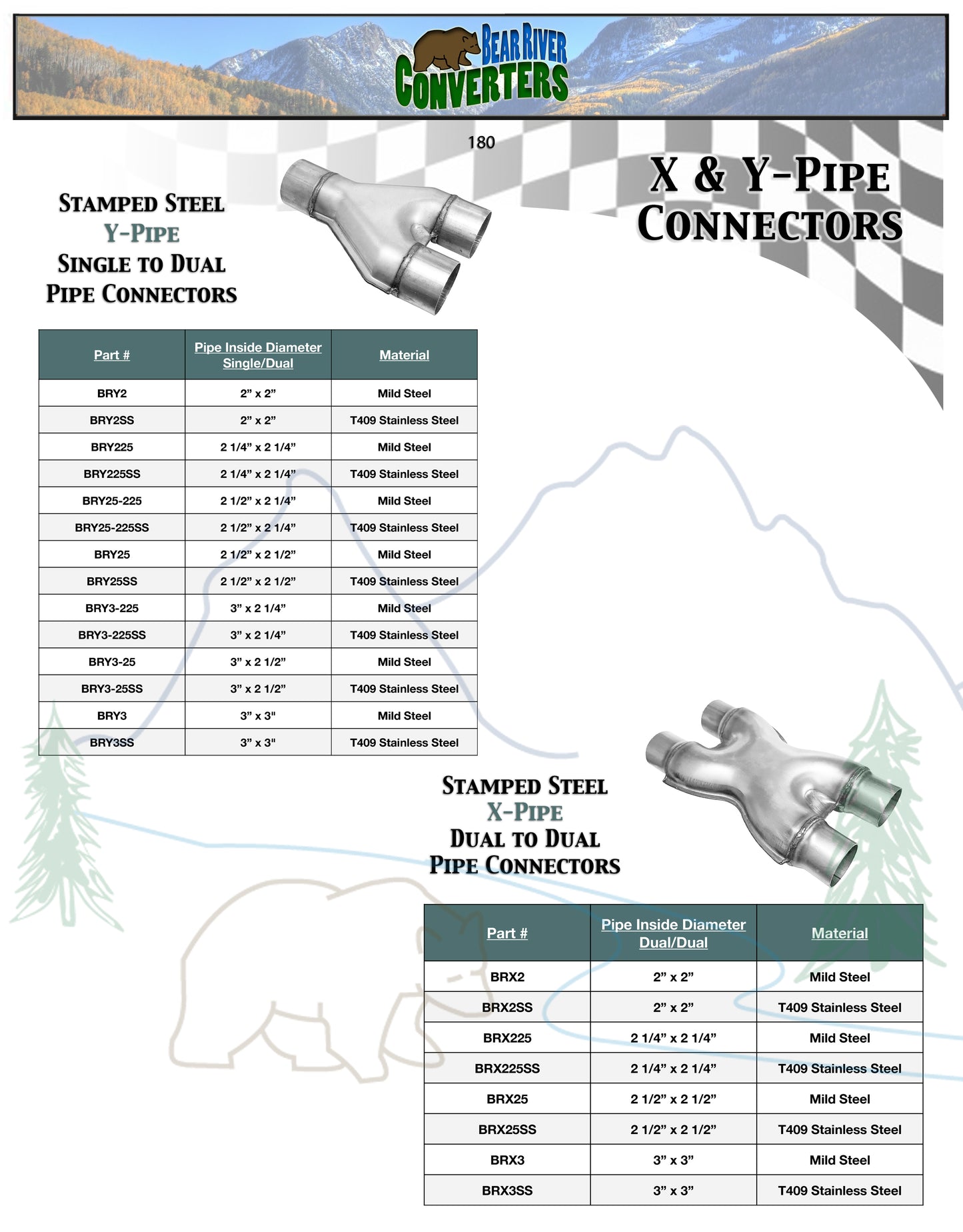 Y-Pipe 2 1/2" Single x 2 1/4" Dual Exhaust Adapter Connector Coupling