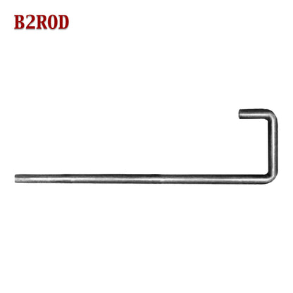 B2ROD Universal Exhaust Southern Hanger 3/8" Rod 90º J Hook Style 10"