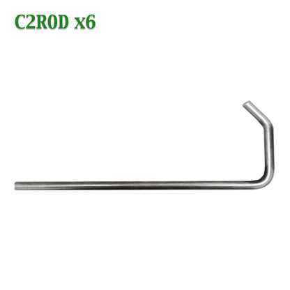 C2ROD Universal Swinging Exhaust Hanger Southern J Hook 3/8" 45º Rod