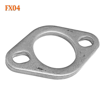 FX04 1 15/16" ID Flat Oval Two Bolt Exhaust Flange Fits 1 7/8" - 1 15/16" Pipe