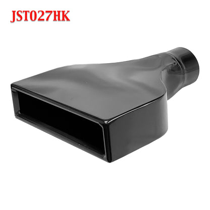 JST027HK 2.5" Black Rectangle Corvette Camaro Exhaust Tip 2 1/2" ID 10" Long