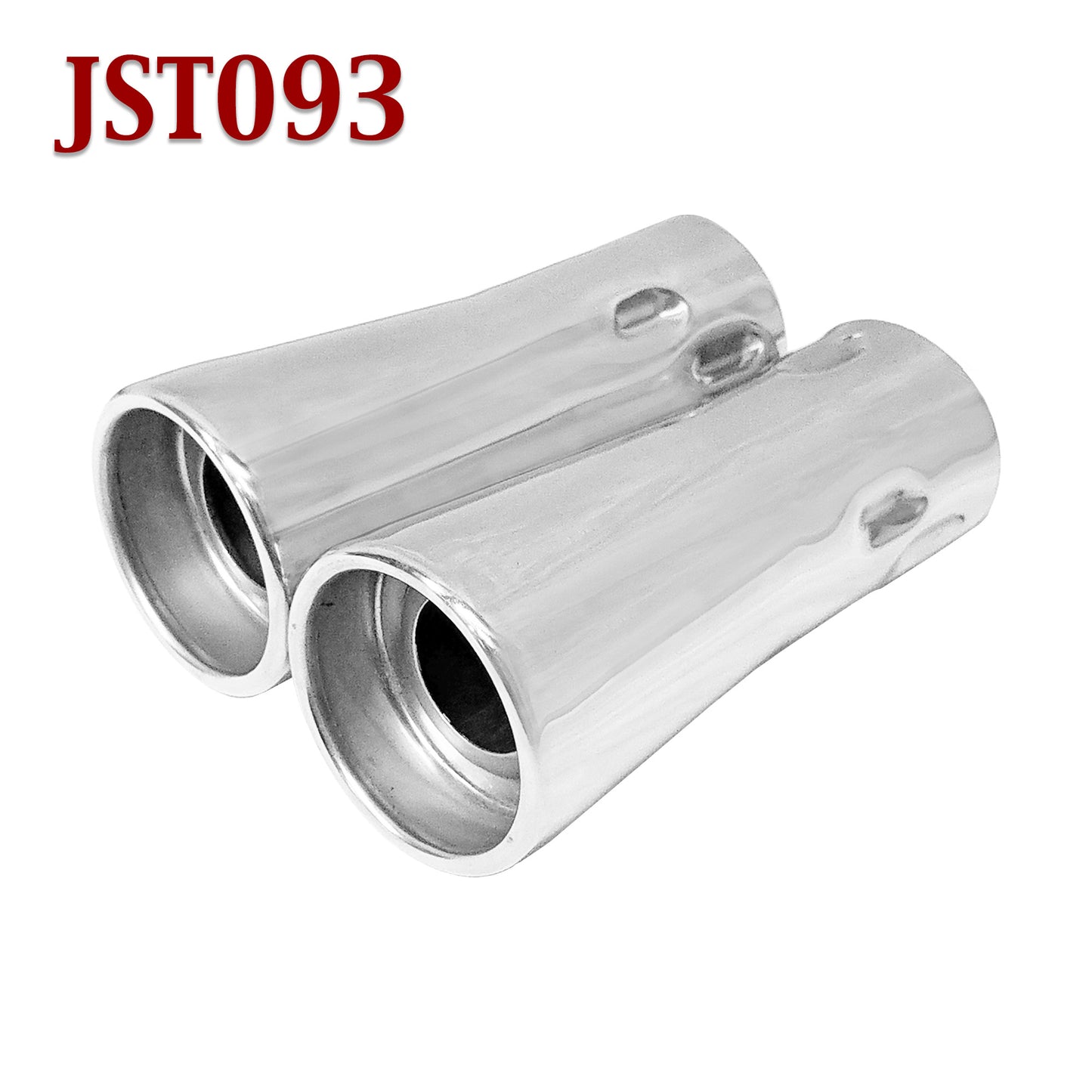 JST093 1.75" Stainless Round Exhaust Tip 1 3/4" Inlet 2.5" 2 1/2" Outlet 5" Long